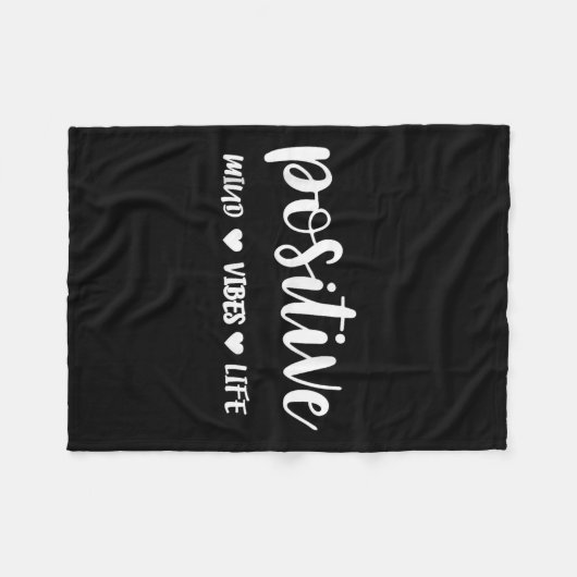 Sitive Mind Sitive Vibes Sitive Life Motivational  Fleece Deken (Voorkant (Horizontaal))