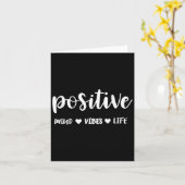 Sitive Mind Sitive Vibes Sitive Life Motivational Kaart (Gele Bloem)