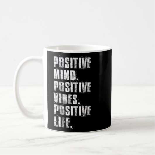 Sitive Mind Sitive Vibes Sitive Life Motivational  Koffiemok (Links)