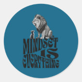 Sitive Mindset Everything Insrational Motivational Ronde Sticker (Voorkant)