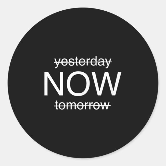 Sitive Mindset – Live In The Moment Motivational D Ronde Sticker (Voorkant)