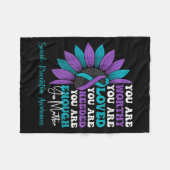 Sitive Motivational Suprt Suicide Prevention Aware Fleece Deken (Voorkant (Horizontaal))