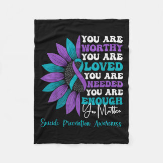 Sitive Motivational Suprt Suicide Prevention Aware Fleece Deken