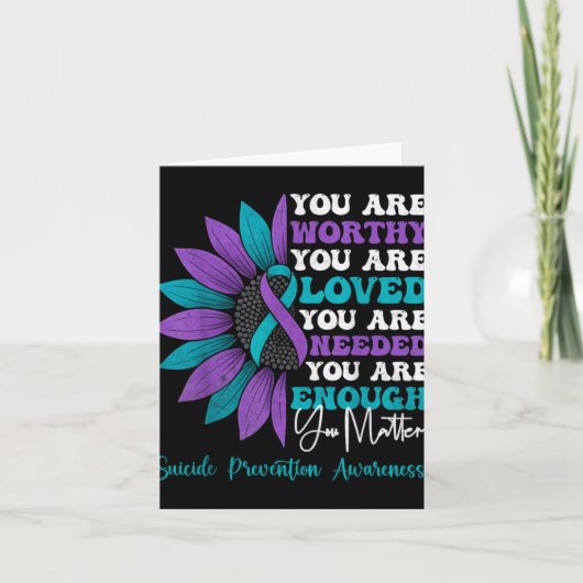 Sitive Motivational Suprt Suicide Prevention Aware Kaart (Voorkant)