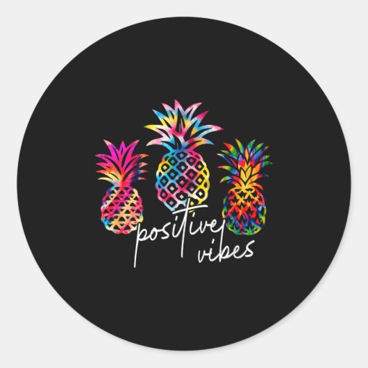 Sitive Vibe Ne Transfer Day Infertility Ivf Tie Dy Ronde Sticker (Voorkant)