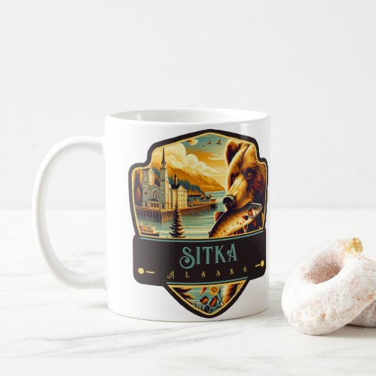 Sitka, Alaska | Antiek Koffiemok (Met donut)