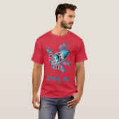 Sitka Alaska Blue Red Frog PNW Indian Art Native A T-shirt (Voorkant volledig)