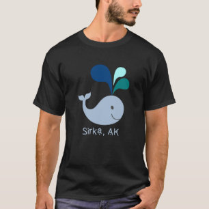 Sitka Alaska Cute Whale Lover Cartoon T-shirt