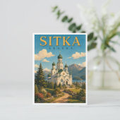 Sitka Alaska Kathedraal GeoSaga Briefkaart (Staand voorkant)