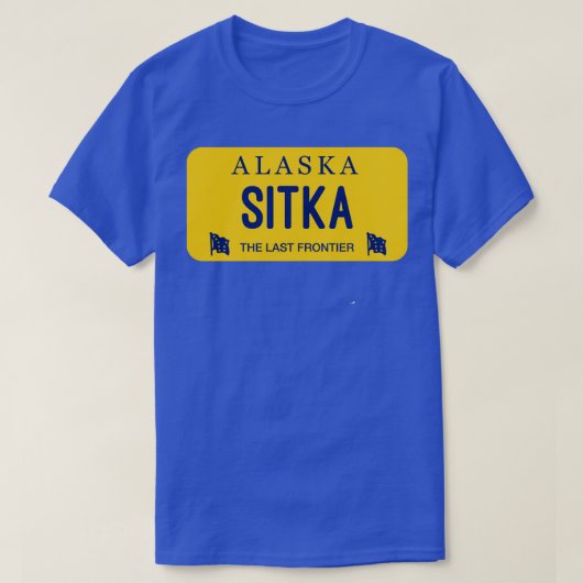 Sitka Alaska Licentie Bord City Name T-shirt (Design voorkant)