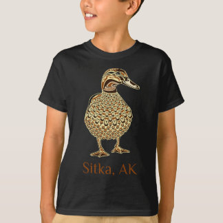Sitka Alaska Mallard Duck Bird Lover Native Americ T-shirt