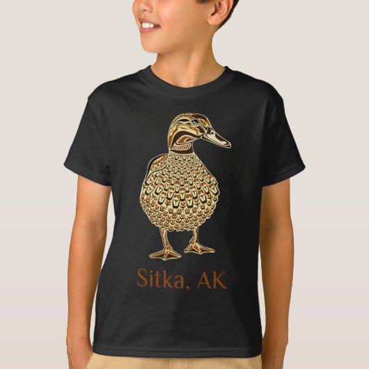 Sitka Alaska Mallard Duck Bird Lover Native Americ T-shirt (Voorkant)