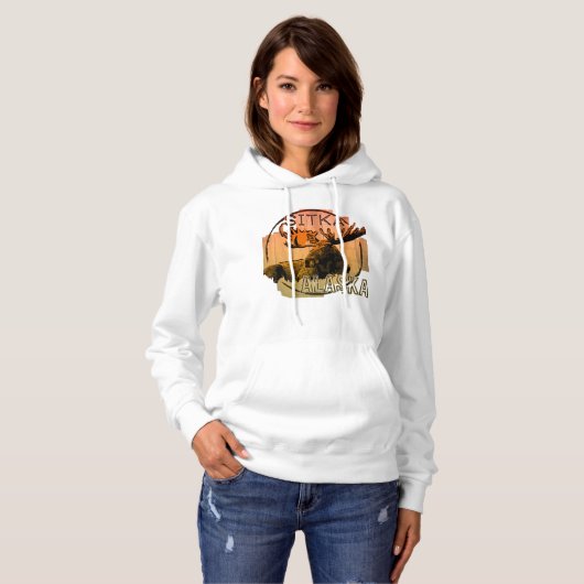 Sitka Alaska oranje elanden hoodie (Voorkant volledig)