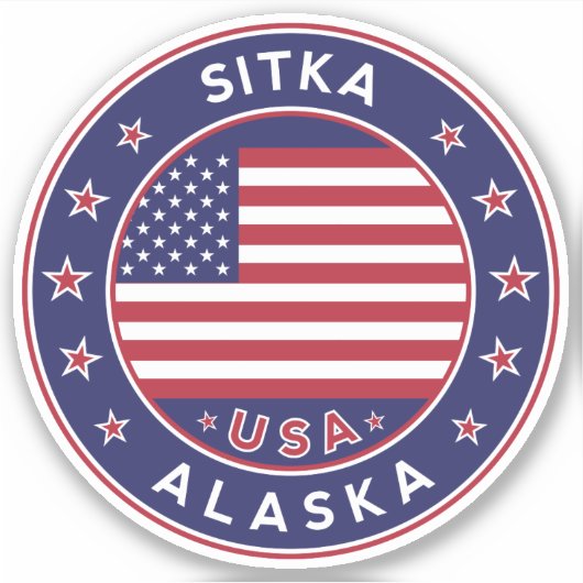 Sitka Alaska, Sitka Sticker (Voorkant)