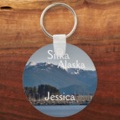 Sitka Alaska Travel Junkie Gepersonaliseerd Sleutelhanger (Voorkant)