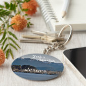 Sitka Alaska Travel Junkie Gepersonaliseerd Sleutelhanger (Zijkant)