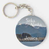 Sitka Alaska Travel Junkie Gepersonaliseerd Sleutelhanger (Voorkant)