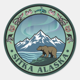 Sitka Alaska Verenigde Staten Ronde Sticker