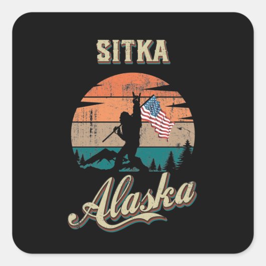 Sitka Alaska Vierkante Sticker (Voorkant)