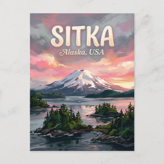 Sitka Sound Alaska Reis Briefkaart (Voorkant)