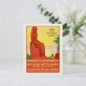 Sitmar Linie Vintage Poster jaren 1930 Briefkaart (Staand voorkant)