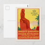 Sitmar Linie Vintage Poster jaren 1930 Briefkaart (Voorkant / Achterkant)