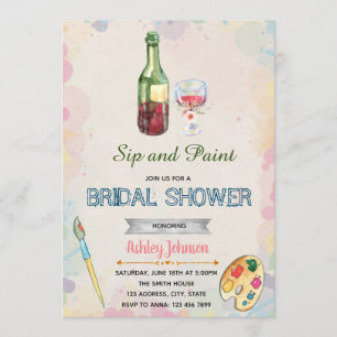 Sitp- en verfpartijuitnodiging kaart