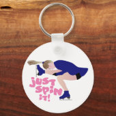 SitSpin Ice Skating Sleutelhanger (Voorkant)