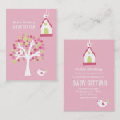 Sitter Sitter Sitting Birds Business Card Template Visitekaartje (Voorkant / Achterkant)