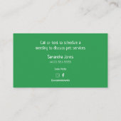 Sitterende Cute Dog Walker Pet Visitekaartje (Achterkant)