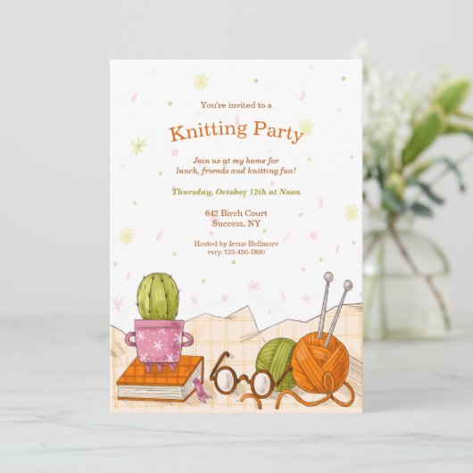 Sitterende partij kaart (Staand voorkant)