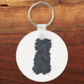 Sitting Affenpinscher Sleutelhanger (Voorkant)