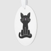 Sitting Black Cat Ornament (voorkant)