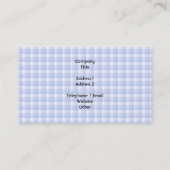 Sitting Black Cat Silhouette. Op bleke blauwe cheq Visitekaartje (Achterkant)