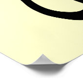 Sitting Black Cat Silhouette. Poster (Hoek)