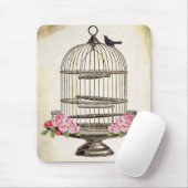 SiTTiNG  BLaCKBiRD op BiRDCaGe Muismat (Met muis)