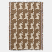Sitting Borzoi Throw Blanket Deken (Voorkant Verticaal)