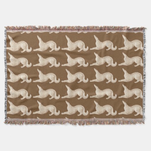 Sitting Borzoi Throw Blanket Deken (Voorkant)