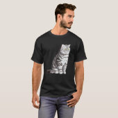 Sitting British Shorthair Cat T-shirt (Voorkant volledig)