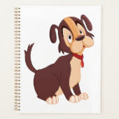 Sitting Brown Puppy Sweet Happy Dog Planner (Voorkant)
