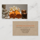 Sitting Buddha Meditative Spa Scene Kraft Visitekaartje (Voorkant / Achterkant)