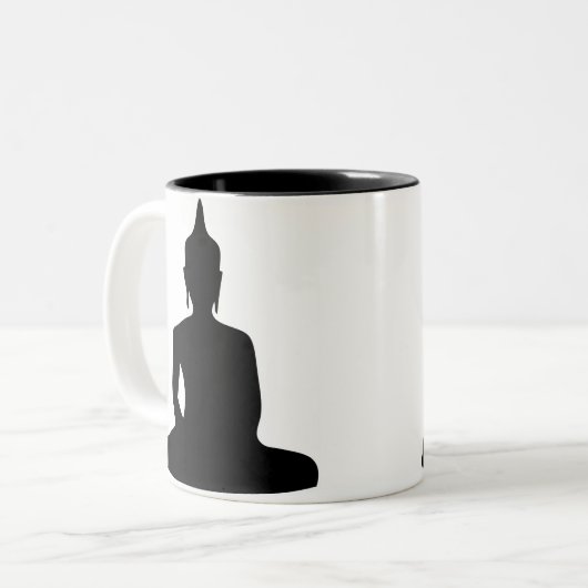 Sitting Buddha Silhouette Mok (Voorkant links)