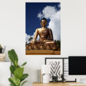 Sitting Buddha standbeeld Poster (Thuiskantoor)