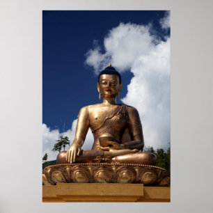 Sitting Buddha standbeeld Poster