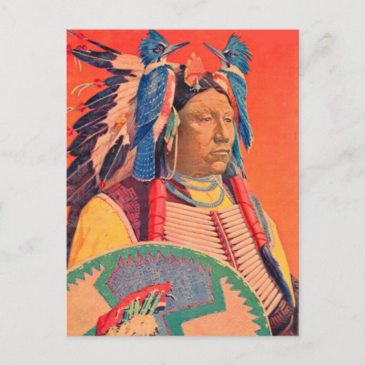 Sitting Bull Briefkaart (Voorkant)