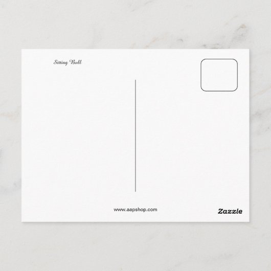 Sitting Bull Briefkaart (Achterkant)