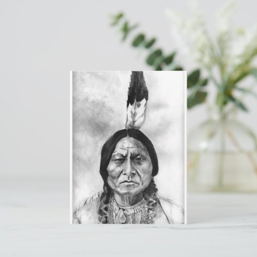Sitting Bull Briefkaart (Staand voorkant)