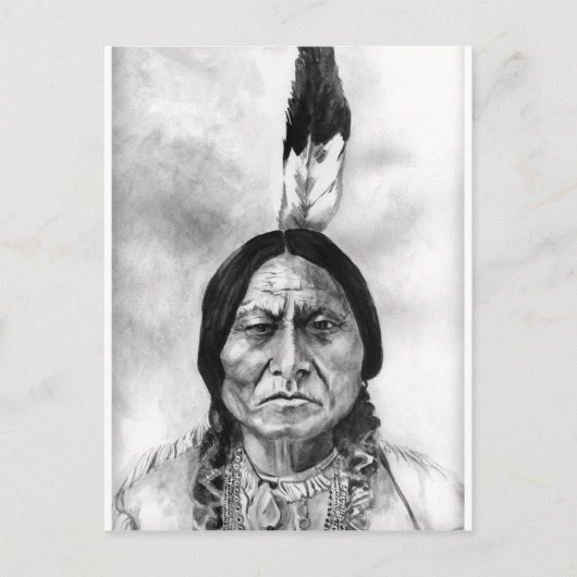 Sitting Bull Briefkaart (Voorkant)