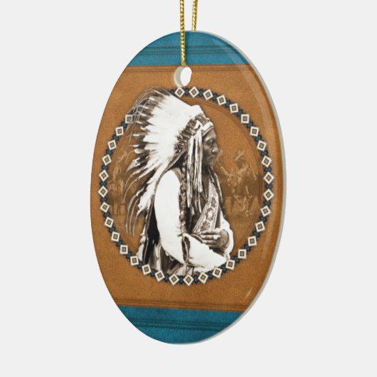 Sitting Bull-Design Keramisch Ornament (Links)