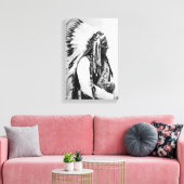 Sitting Bull, een Hunkpapa Sioux Canvas Afdruk (Insitu (Woonkamer))
